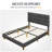 Size Modern Upholstered Bed Frame with Adjustable Square Tufted Headboard-93363909-99170190