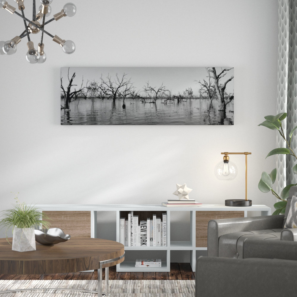 First Ripple by Andrew Brown Photographic Print on Canvas in Black