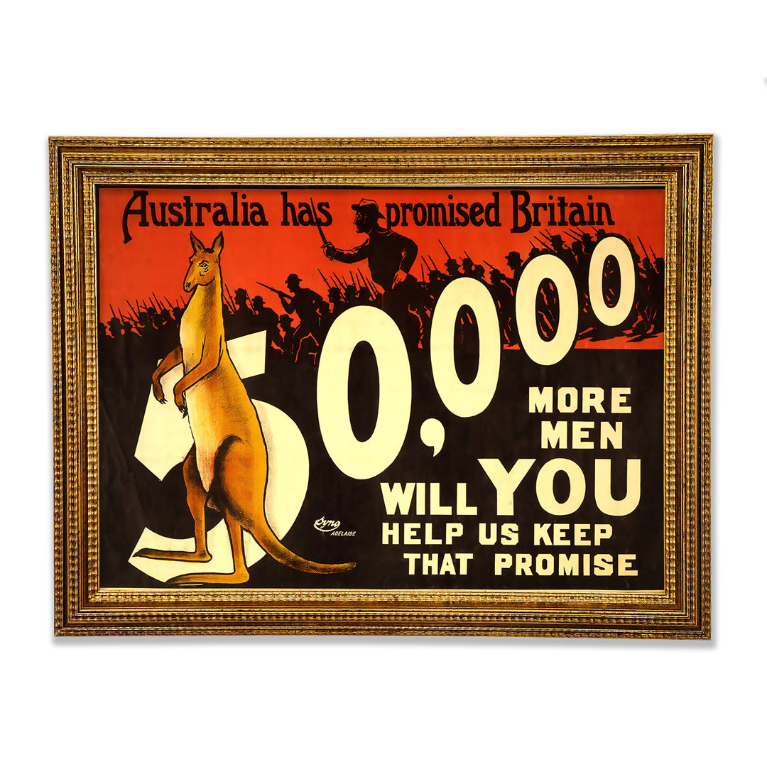 Gerahmtes Leinwandbild Australia Has Promised Britain