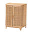 Armoire de rangement bohémienne en rotin naturel
