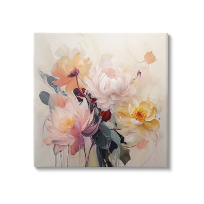 Élégante décoration murale sur toile Dahlias en fleurs par Irena Orlov