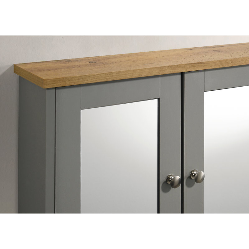 Dianna Bathroom Cabinet, Grey/Oak