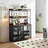 Coffee Bar Cabinet with LED Lights and Ample Storage