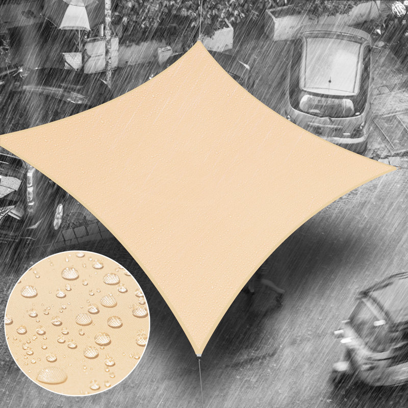 Royal Shade Waterproof 7' x 12' Rectangle Shade Sail With Hardware Kit, Beige