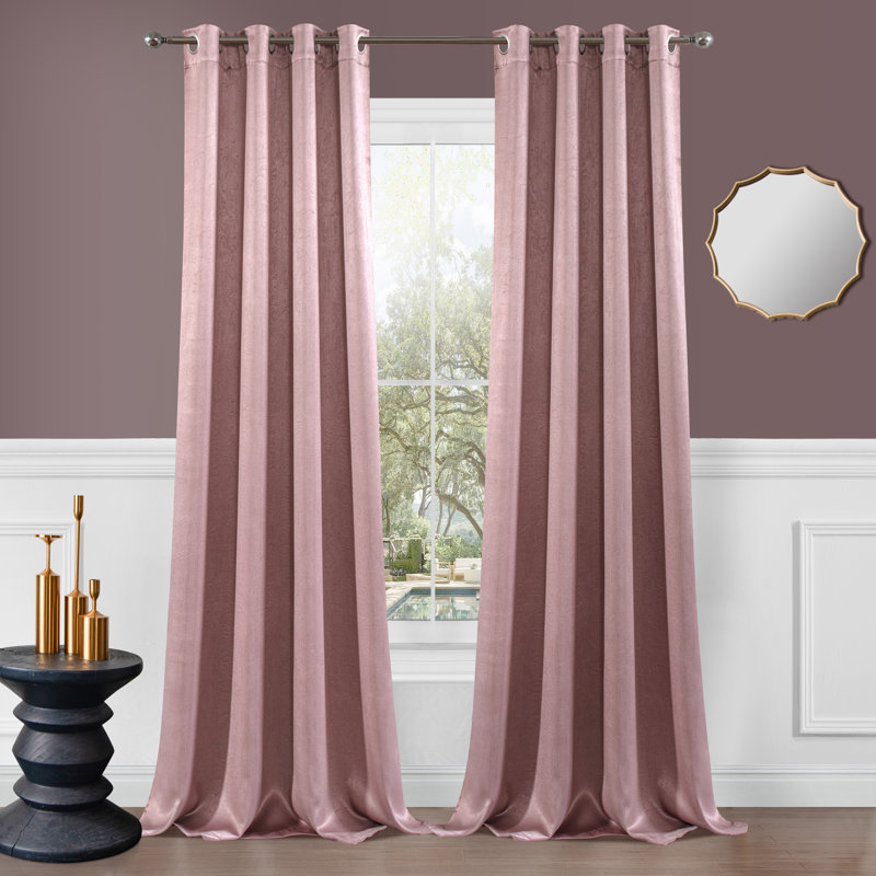 Rosetter Blackout Curtain Pair, Tan