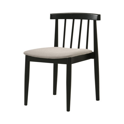 Chaise d'appoint de salle à manger moderne de style Mid-Century 20,9 po, noir / blé