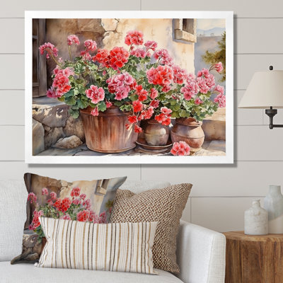 Poteries Geraniums Sunset - impression