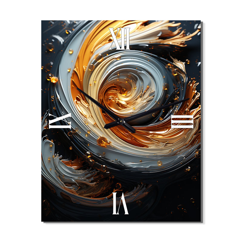 Horloge murale liquide, H 40 po x l 30 po x P 1 po