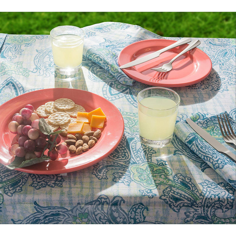 Avleen Watercolor Printed Outdoor Tablecloth, 120" L x 60" W