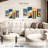 Abstract Structures - 4 Piece Wrapped Canvas Print-1307703287