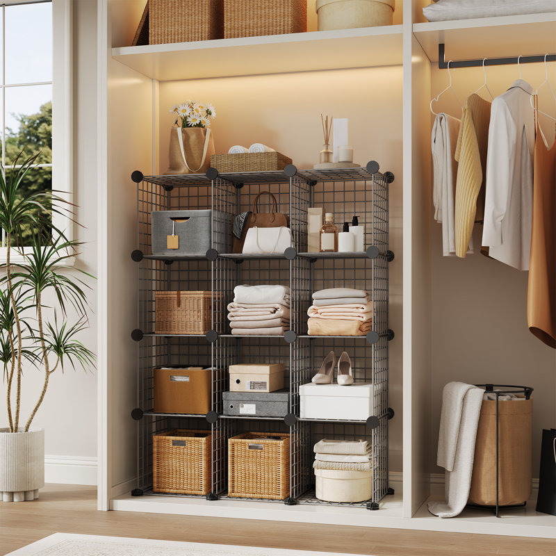 95cm W Metal Shelving Unit, Grey