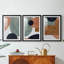 «Abstract of Shapes I» - Impression sur mesure encadrée de qualité supérieure - 3 pièces-458365390-458365387