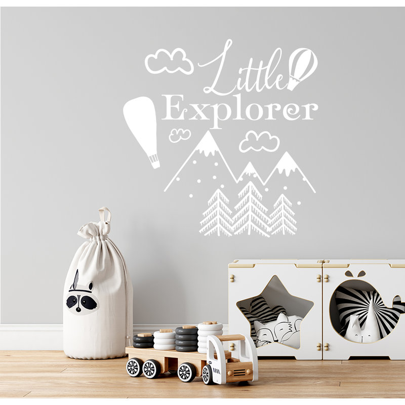 Adhésif décoratif Little explorer, Blanc, H 20 po x l 22 po