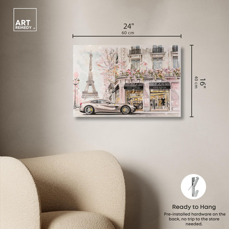 Impression d'art sur toile, magasinage commercial, Toile tendue, H 16 po x l 24 po x P 1,5 po
