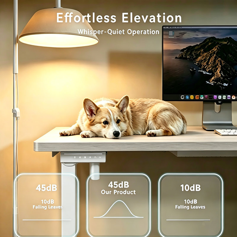 L-Shaped Standing Desk with 4 Memory Presets, Adjustable Height Electric Standing Desk,Ergonomic Executive Computer Desk with File Cabinet, Drawers, and Storage Shelves, Corner Workstation for Home Office