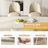 86.61" Modern Oval Cream White Dining Table Set with 6 Chairs for Kitchen, Bar, Living Room-1839975306-1839975297