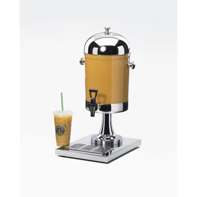 Stainless Steel Acrylic Beverage Dispenser with Ice Chamber