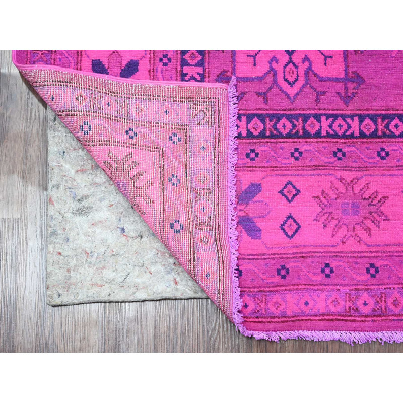 Tapis oriental rectangulaire en laine noué à la main surteint 6 pi 0 po x 8 pi 6 po - MOA10220444