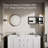 Verdera 24 in Round Framed Medicine Cabinet, Surface Mount or Recessed-85630669