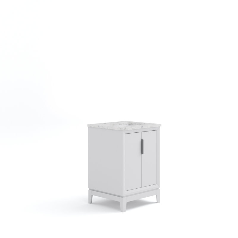 24" Single Bathroom Vanity Set, White
