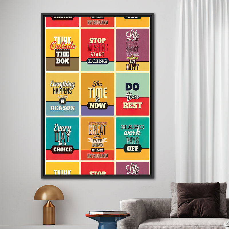 Print on Canvas, 70 cm H x 100 cm W, Black Floater Framed