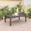 Table basse d'extérieur moderne en aluminium gris toutes saisons avec plateau de table élégant en WPC pour patio, balcon et jardin-1528706017