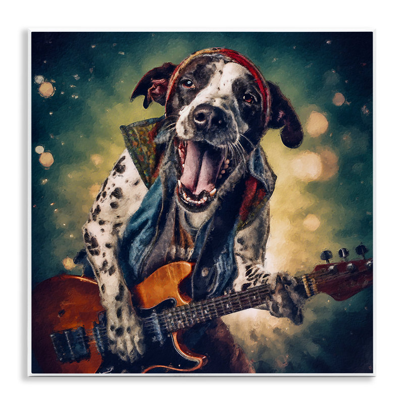 «Musician Dog Singing Wall Art» par Sean Parnell