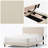 Contemporary Design Tufted Upholstered Platform Bed with Boucle Fabric Headboard, Noise Reduction, Cream White-467768033