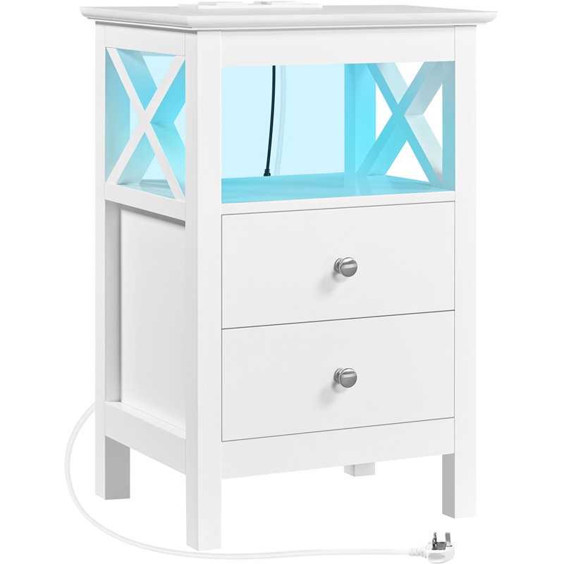 40cm W Manufactured Wood Bedside Table