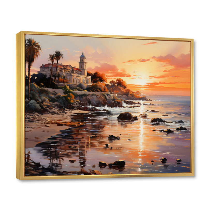 Viviano, Espagne, coucher de soleil sur la Costa Del Solin II, reproduction sur toile, H 16 po x l 32 po x P 1 po