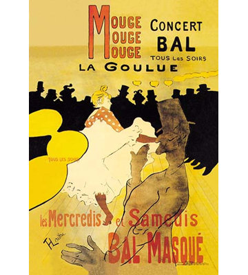 « mouge concerts » par toulouse-lautrec rétro