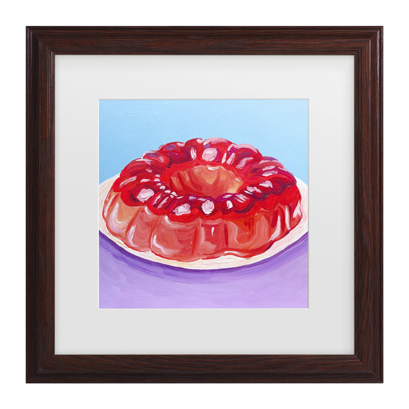 Art encadré Key and Sea Strawberry Jello, H 13,75 po x l 13,75 po