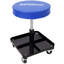 Tabouret de mécanicien réglable avec rangement pour plateau à outils 250 LBS