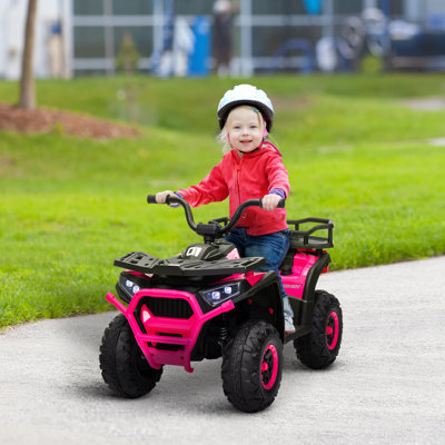 AIYAPLAY 12V Kids Electric Ride on ATV Quad Bike for Ages 3-5 Years