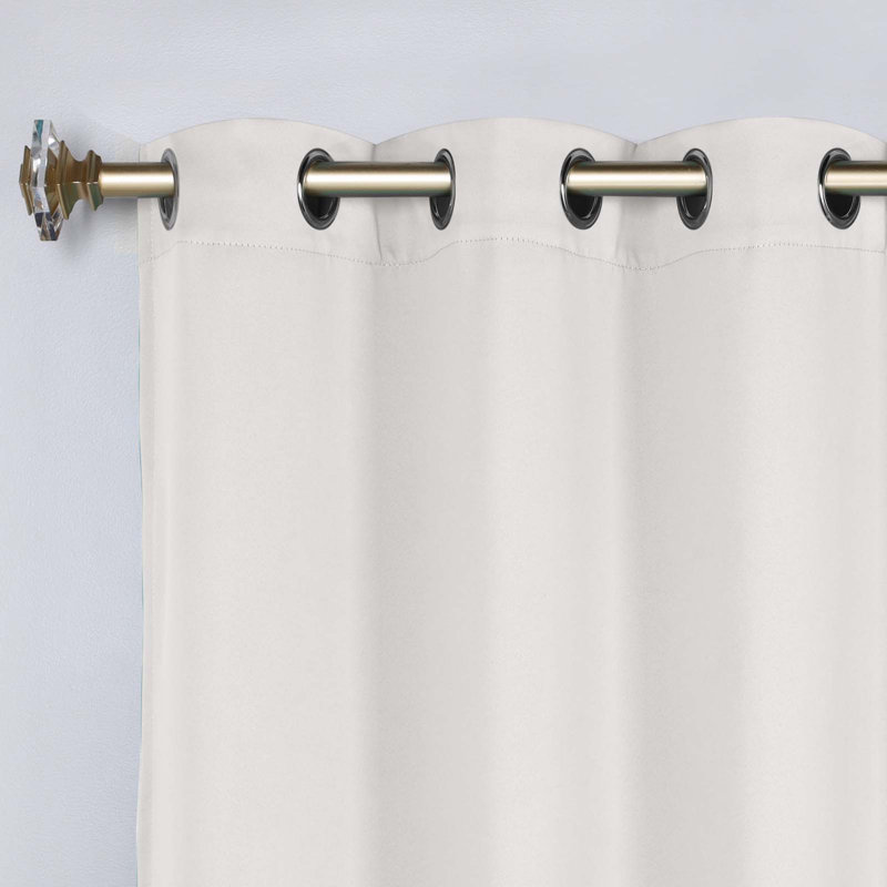 Paire de rideaux obscurcissant avec œillets Millendon, Blanc neige, L 42 po x L 63 po