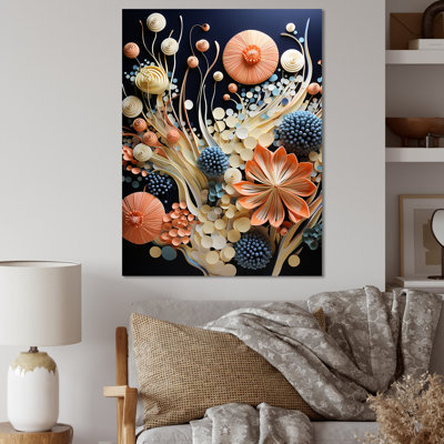" Peach And White Coral Flowers "