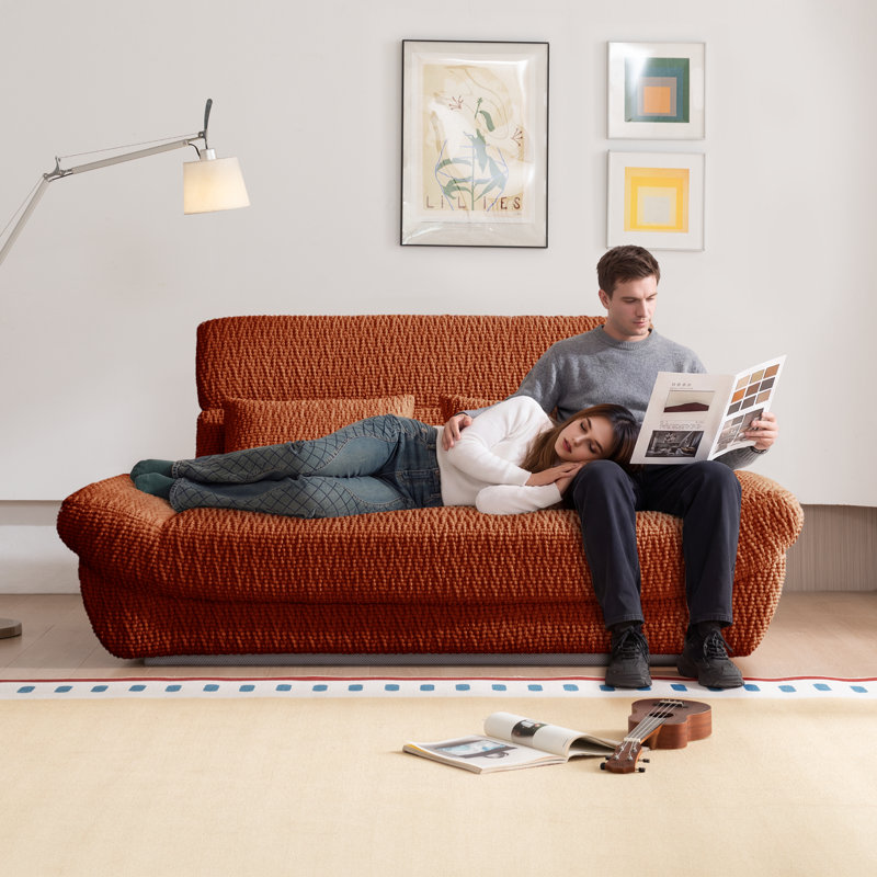 Causeuse en velours côtelé Cloud Couch, Orange