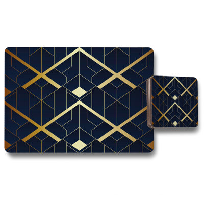 Hiebert Wood Geometric Placemat