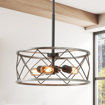 Luminaire suspendu tambour 3 lumières Lateefah