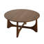 Lumi Walnut Effect Wooden Round Coffee Table