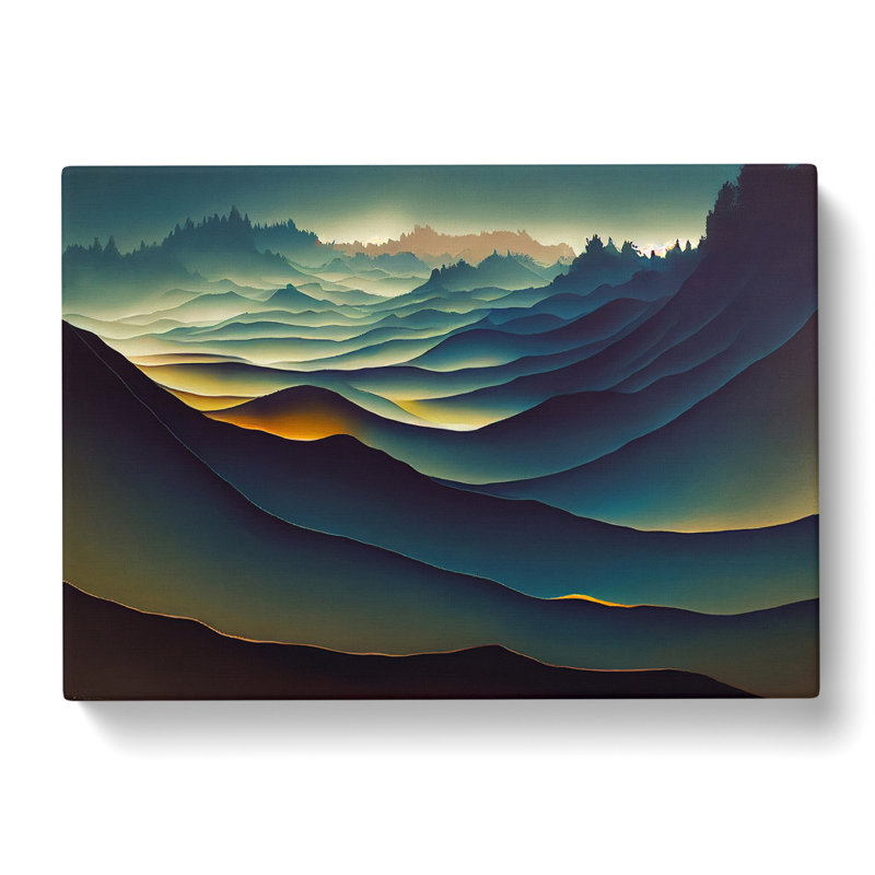 Heartwarming Mountains - Wrapped Canvas, 40cm H x 60cm W x 3cm D