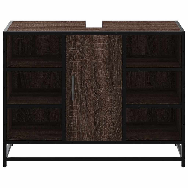 Analiesa Bathroom Cabinet, Brown Oak