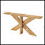 Console de style campagnard 70,9 pouces avec base géométrique, canapé brun chêne pour le vestibule et le salon