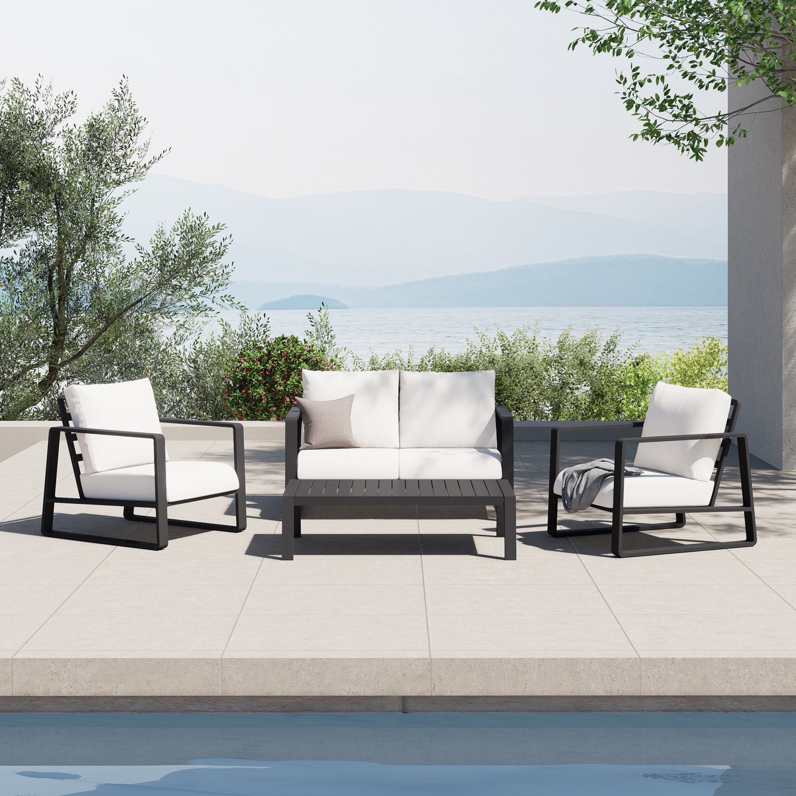 Leanna 4-Person Complete Patio Set