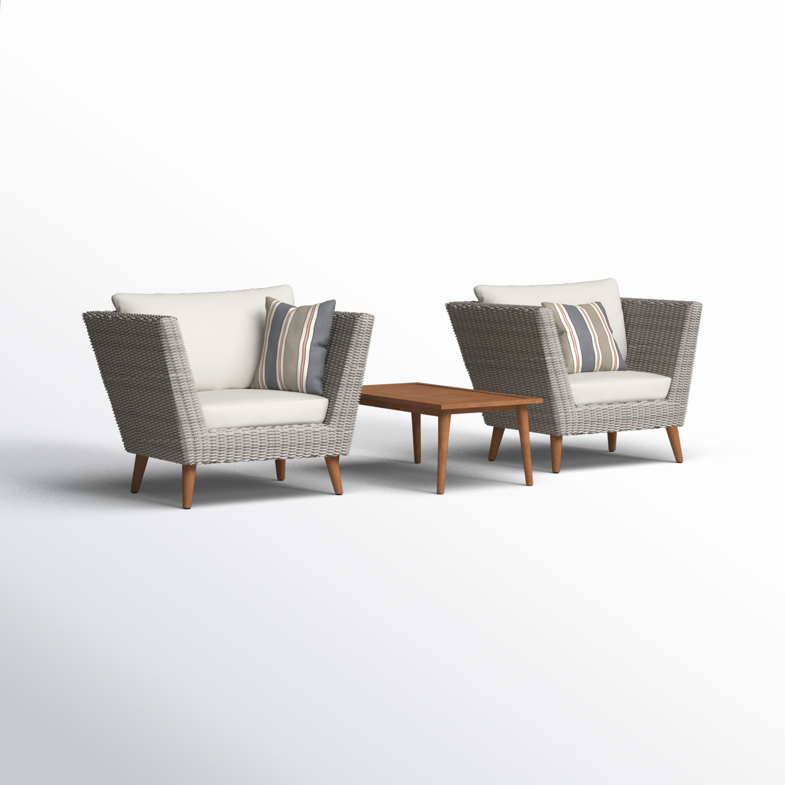 Lumley 2-Person Eucalyptus Patio Seating Group