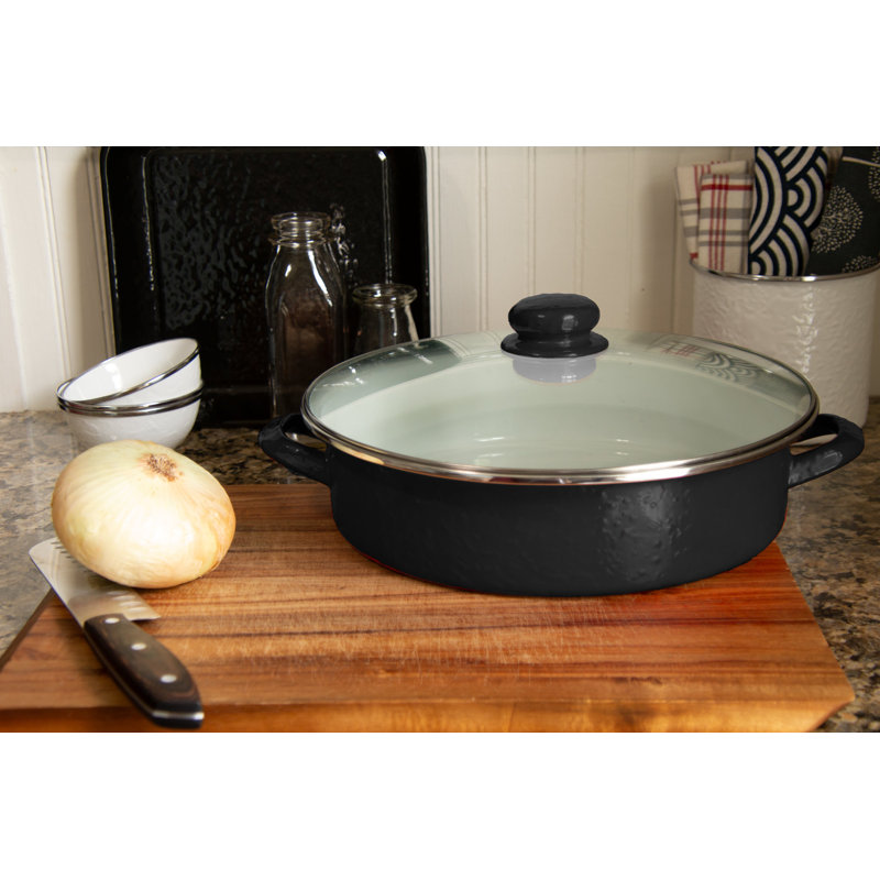 Solid White Small Saute Pan, 5 qt., Solid White Textured