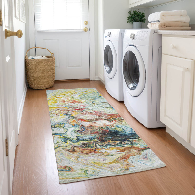 Altair Washable Abstract Indoor / Outdoor Rug, Runner 2'3" x 7'6"