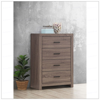 Barrel Rectangular 4-Drawer Chest