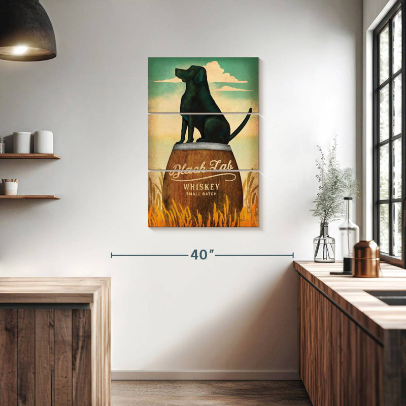 Whisky Brampt Black Lab, H 38 po x l 24 po