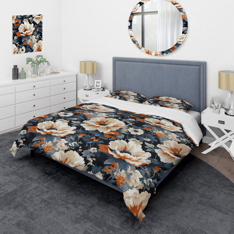 Ensemble de housse de couette Floral Tropical Tranquility Vibes V - Floral, Housse de couette pour très grand lit et 2 très